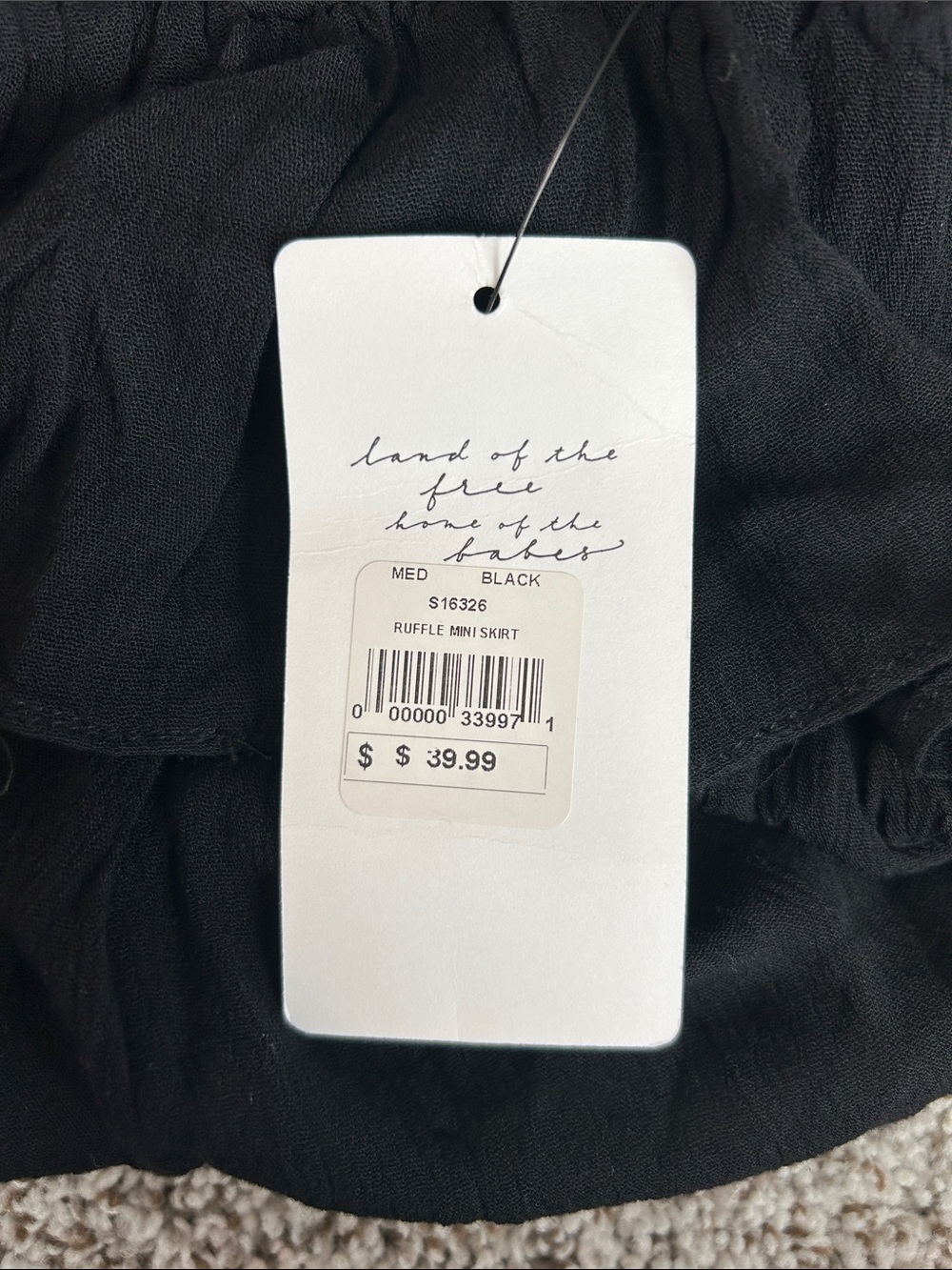 Black American Threads Ruffled Skort - Picture 3 of 4